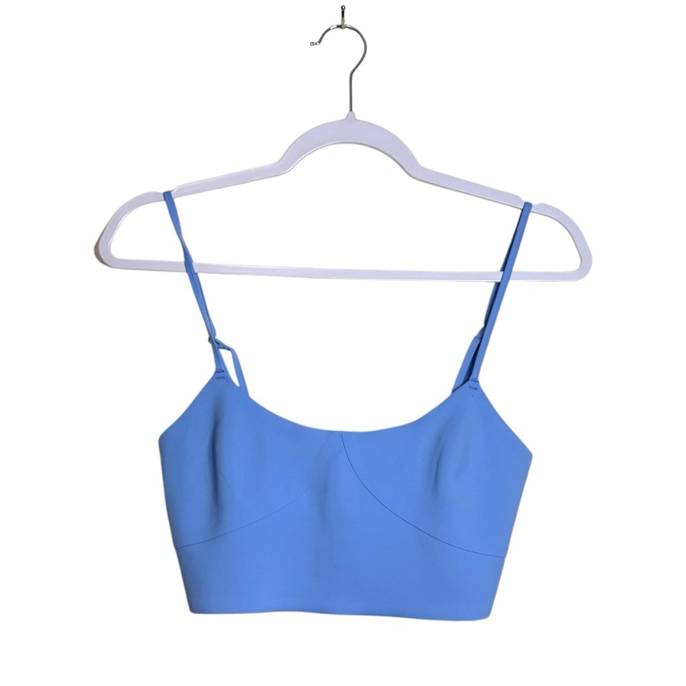Free People Intimately Brinley Longline Bralette Women M Baby Blue Boho Casual